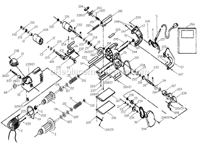 Page A Diagram and Parts List for A3  Porter Cable Sander Polisher
